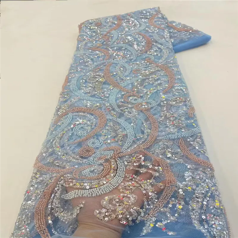 Prix de gros d'usine nouvelle dentelle industrie lourde broderie tube perlé broderie de paillettes 5 magnifique robe de mariée jupe de mariée