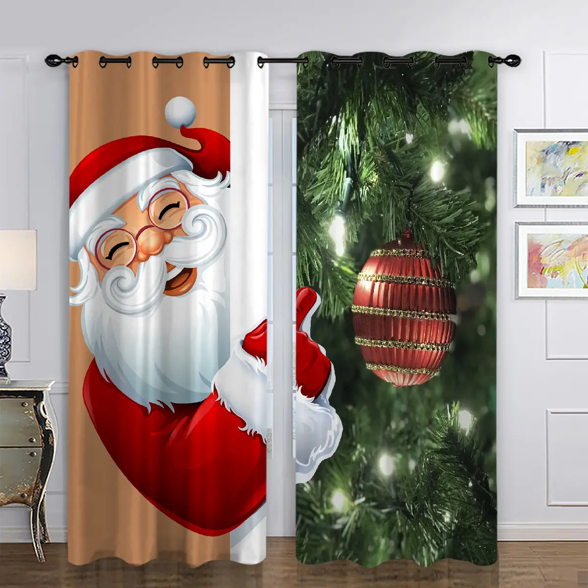 Tende natalizie in tessuto per tende dirette della manifattura per il soggiorno