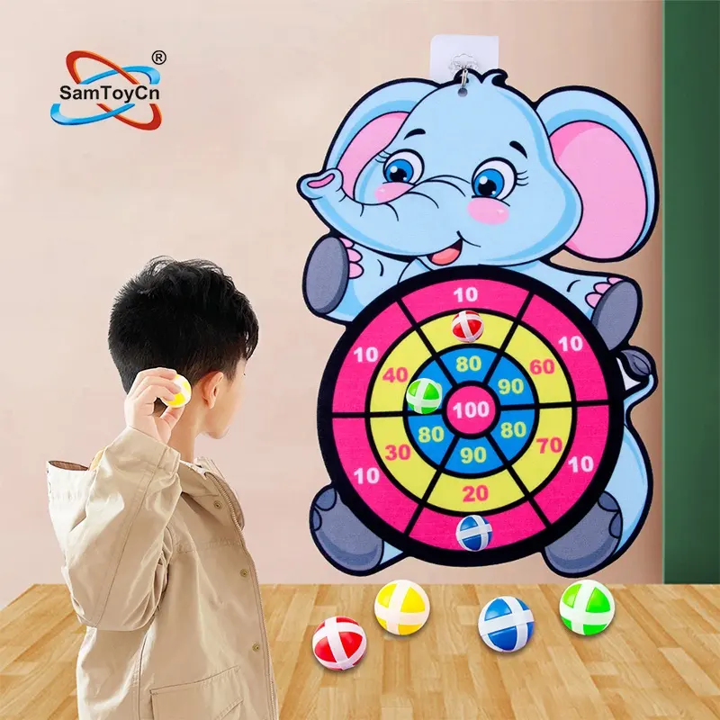 Samtoy Indoor Outdoor Sport Toys lancio bersaglio palla appiccicosa freccette per bambini con accessori