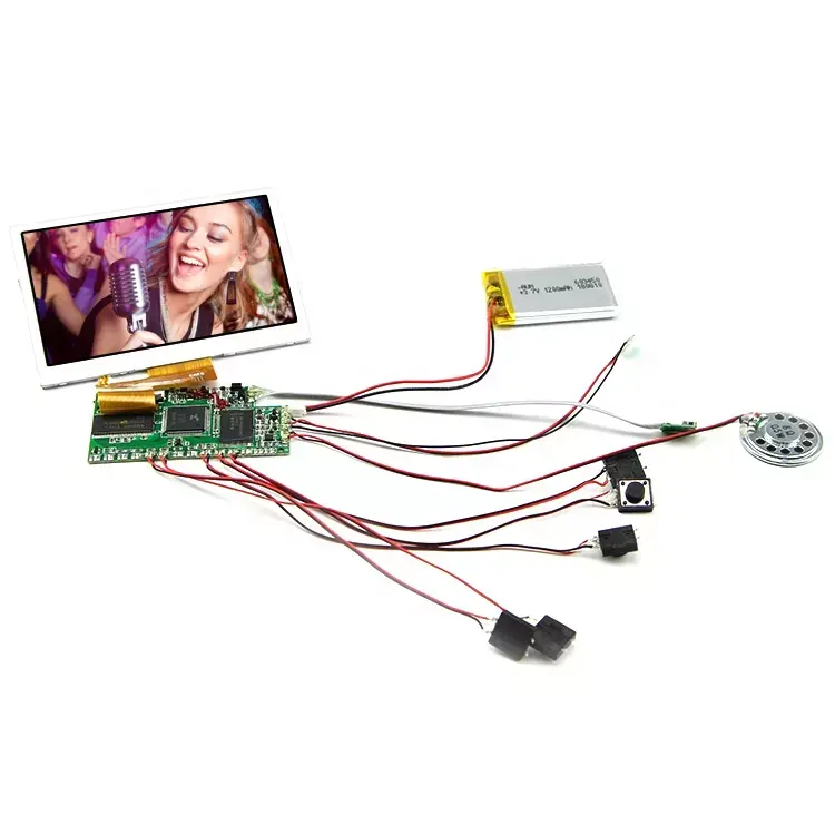 5.5 "7" lcd A4 A5 Micro usb o usb c porta di ricarica schede video brochure moduli Display componenti TFT modulo Lcd con schiuma EVA