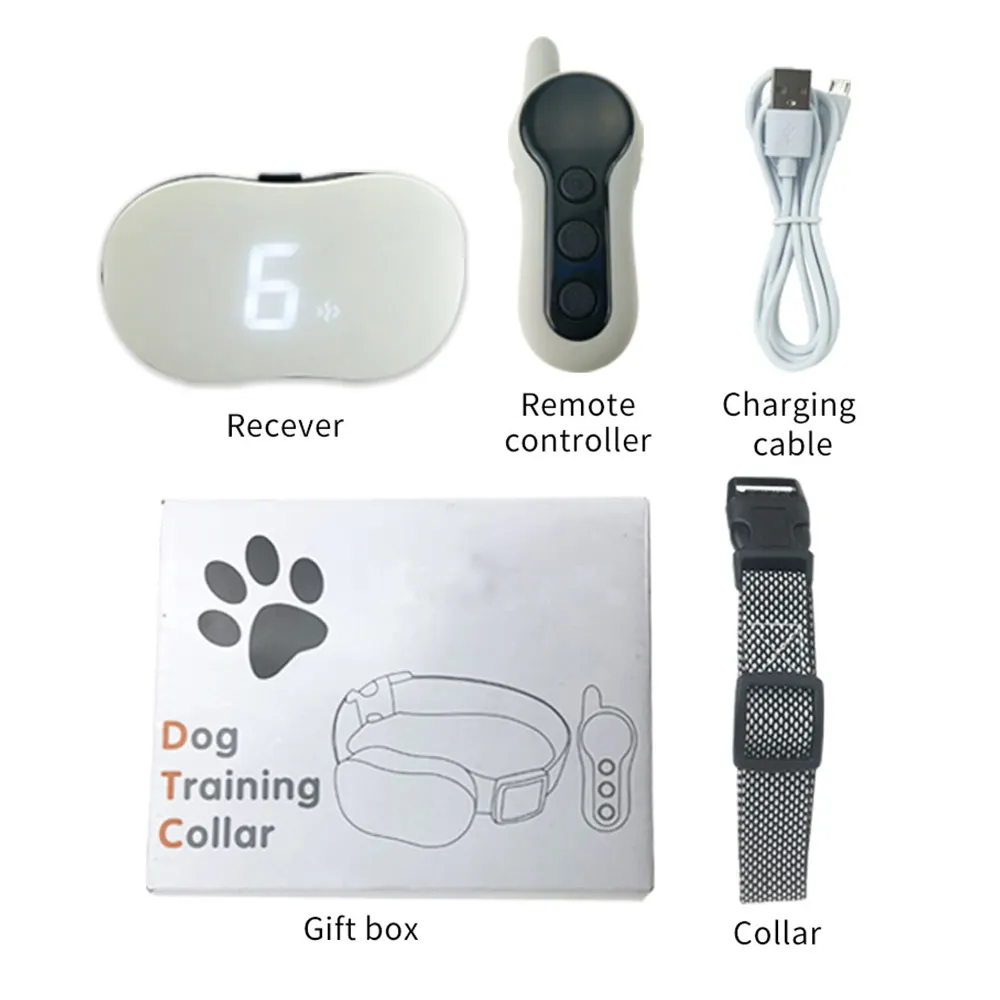 2021 Newest Rechargeable and Waterproof 500M Range Remote Control LED Pet Dog Training Collars with Adjustable Shock/Vibration