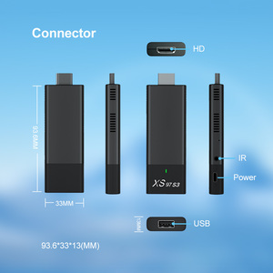 แท่งรับสัญญาณทีวีแอนดรอยด์4K แบบกำหนดเองได้, ปลั๊กเสียบ USB หน่วยความจำขนาดใหญ่ HD คู่8GB รอม2GB RAM Android 10 Quad Core XS97 S3 H313ทั้งหมด - Product Image 5