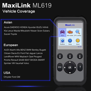 Para Autel ML629 OBD2 Scanner 1 año de garantía 12V AC Lector de código de diagnóstico Software más nuevo para modelos de vehículos Analizador de motor - Product Image 2