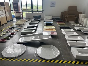 不同尺寸和颜色的中国制造工厂丙烯酸固体表面厨房水槽和洗手盆 - Product Image 5