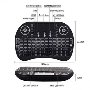 2.4Ghz Wireless Colorful Mini <strong>Keyboard</strong> I8 Mini <strong>Keyboard</strong> for Smart Android Tv Box and Tv air Mouse with Seven Colors Backlight - Product Image 1