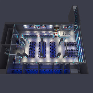 Cool Design LED Light Iluminado Gaming Computer Desk Elegante mesa de juegos - Product Image 4