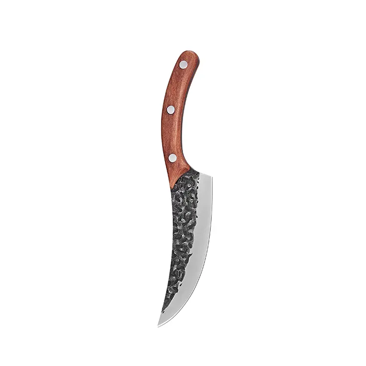 Coltello da cucina Super affilato produce coltello da taglio in osso inossidabile manico in legno da 9 pollici