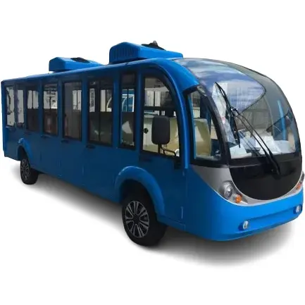 9-17 Seater Electric Sightseeing Bus Tour Bus With Door Mini Bus Scenic spots carry passengers With air conditioning