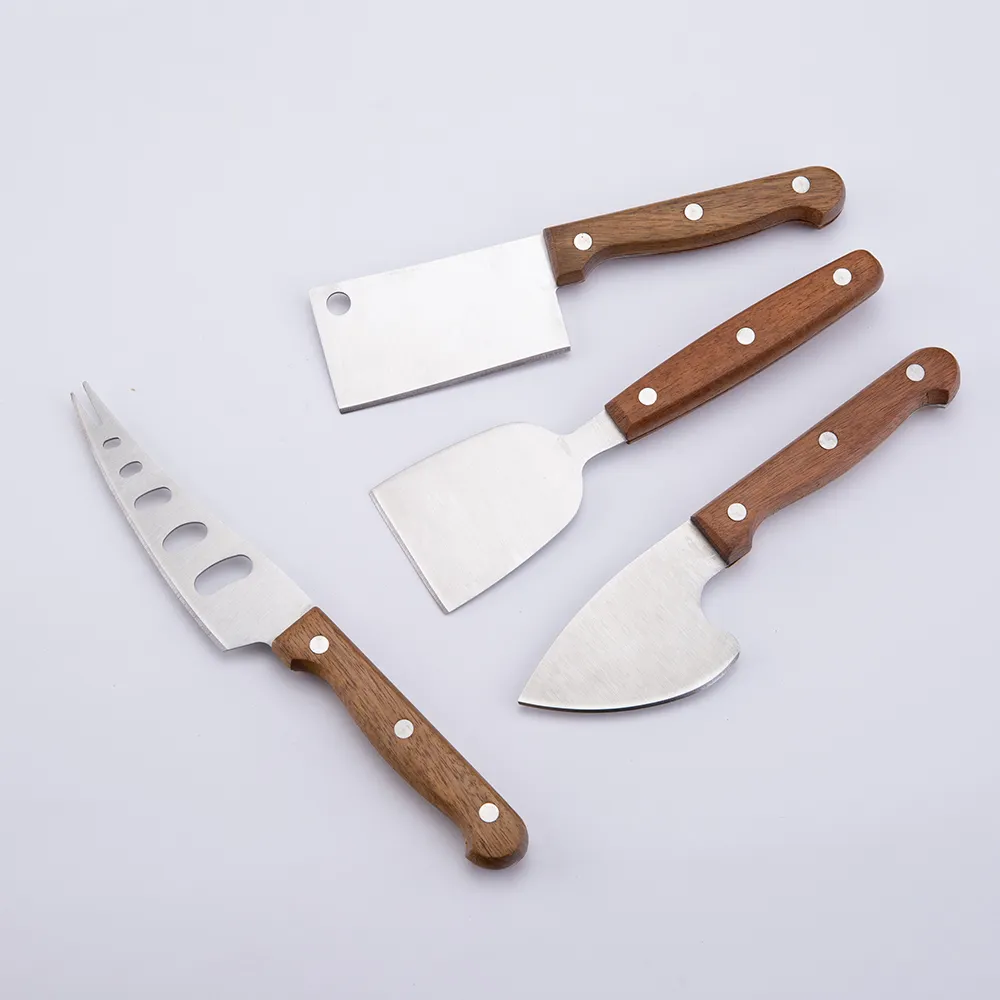 Workpro-grand couteau à fromage avec manche en bois d'acacia, ensemble d'outils pour les fromages, 4 pièces