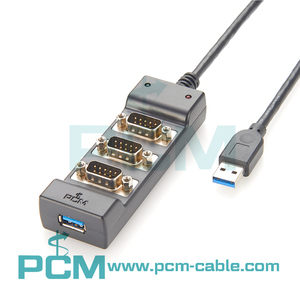 <strong>USB</strong> to RS232 4 Port DB9 <strong>Serial</strong> Adapter Converter Multi-4 <strong>USB</strong> RS232 <strong>USB</strong> to <strong>Serial</strong> Hub RS232 Splitter - Product Image 4