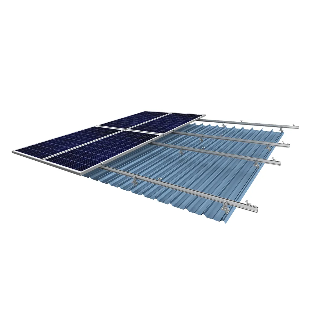 सौर संबंधित उत्पाद छत संरचना सौर पैनलों बढ़ते छत घटकों एल्यूमीनियम कोण बार सौर एल पैर किट