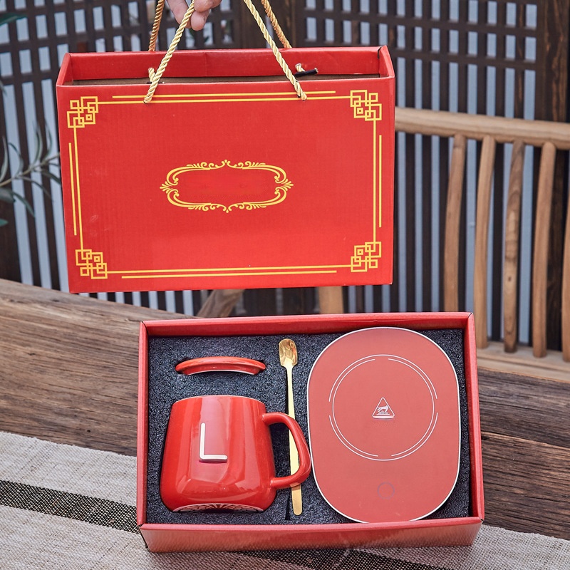 Full set of red gift boxes