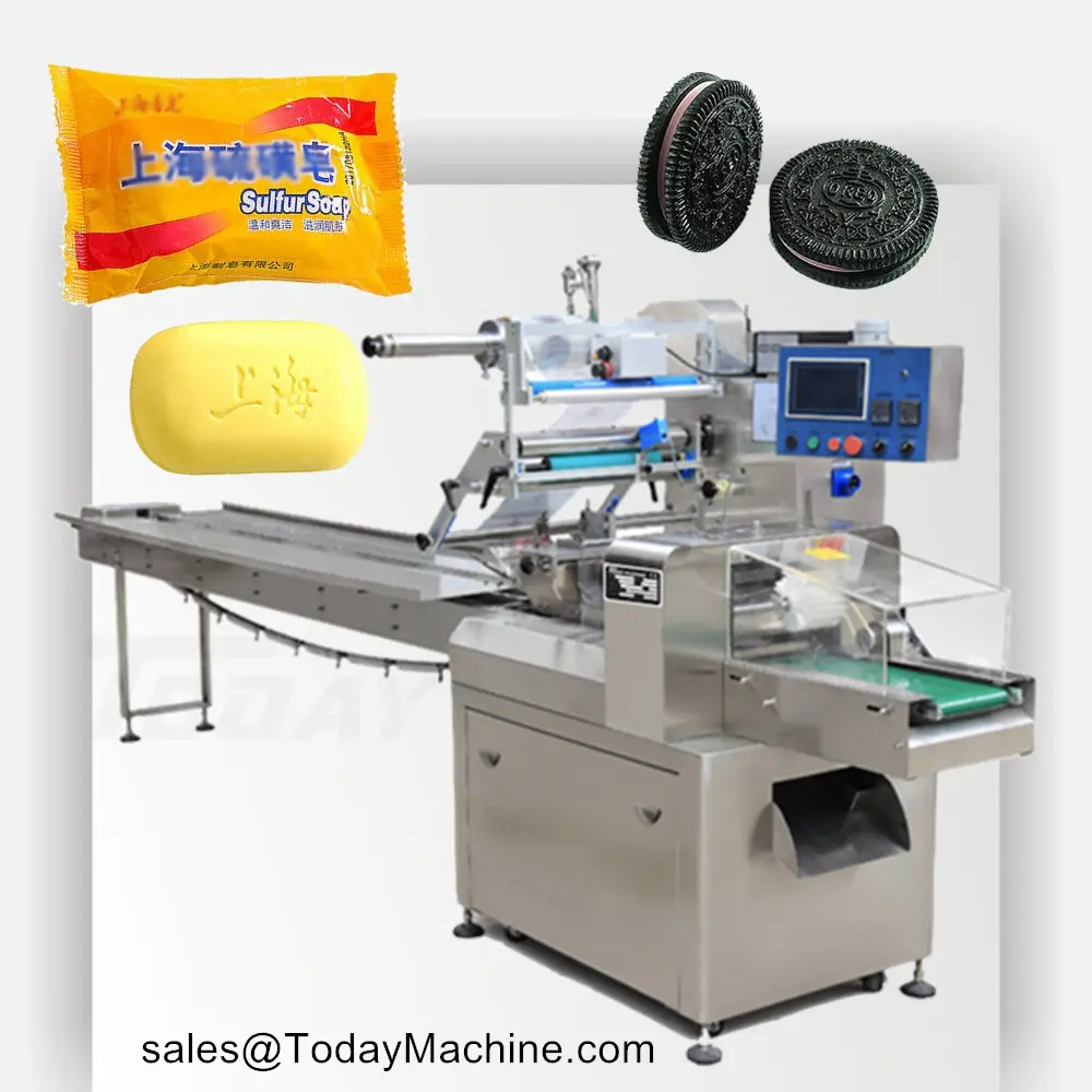 Machine d'emballage automatique de Type oreiller, pour saucisses de jambon, Hot-Dog, Bacon