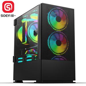 Casi di computer e torri hardware desktop atx custom pc gaming rosa/bianco/nero cassa del pc del computer - Product Image 2
