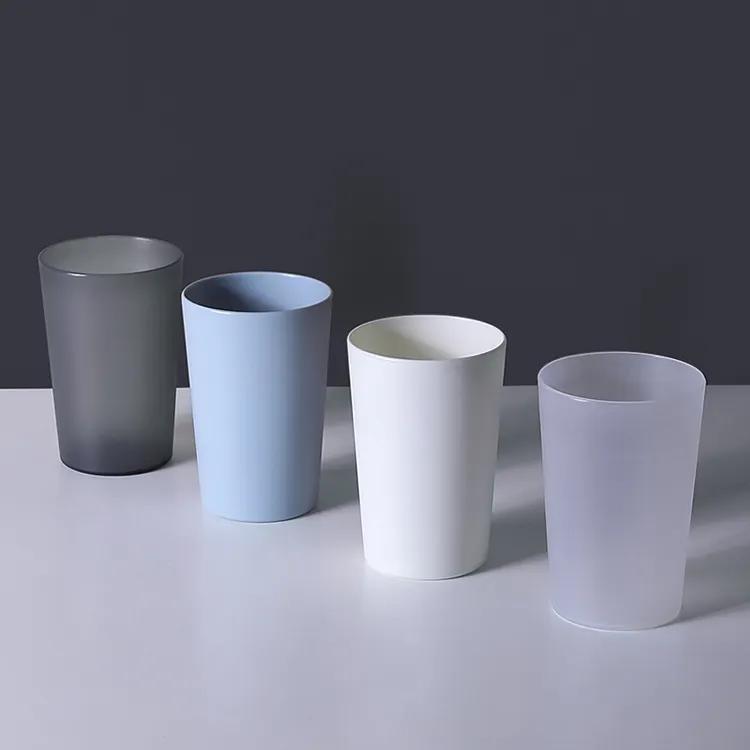 Vaso de plástico para cepillo de dientes, ecológico, sencillo, reutilizable, transparente, negro, para Baño