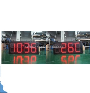 New produkt eine seite doppel seiten zeit uhr temperatur 7 segment digitale zahl führte zeichen led-anzeige - Product Image 5