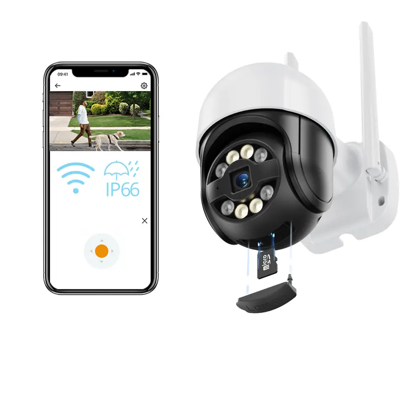 Beveiliging Cctv Camera Outdoor 360 Graden Camera Detectie Voor Slimme Bewaking 3.0 Mp Netwerkcamera