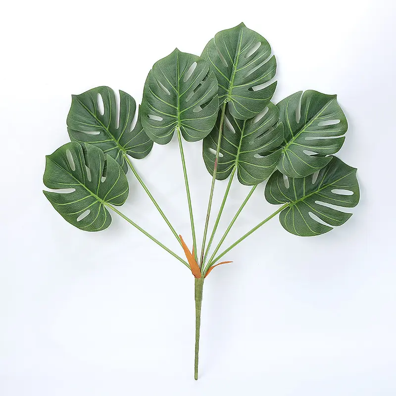 Wedding Floral Arrangement Indoor Outdoor Decor Artificial Tropical Monstera Palm Leaves Plant Tree