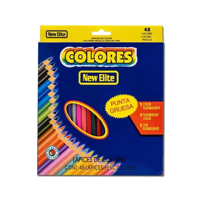 school stationery cheap price Hot-sale color pencil set 12/18/24 colors wooden colored pencils for student/child drawing