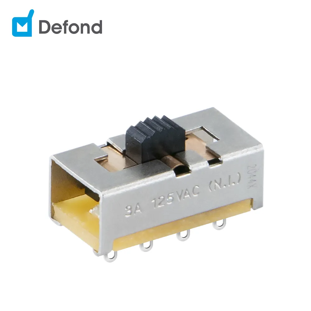 Defond metal Slide Switch DSU-1303-DSS12-01R 3A 125VAC 1p3t 4pin micro slide switches