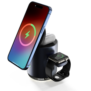 Qi2 Fast Wireless Charging Station for iPhone , Small Mutil- Functional Wireless <strong>Charger</strong> for Phone Watch EarPhone - Product Image 2