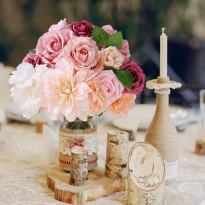 特别设计的丝花组合套装，用于<span class=keywords><strong>DIY</strong></span>圣诞毕业花束和婚礼餐桌摆件