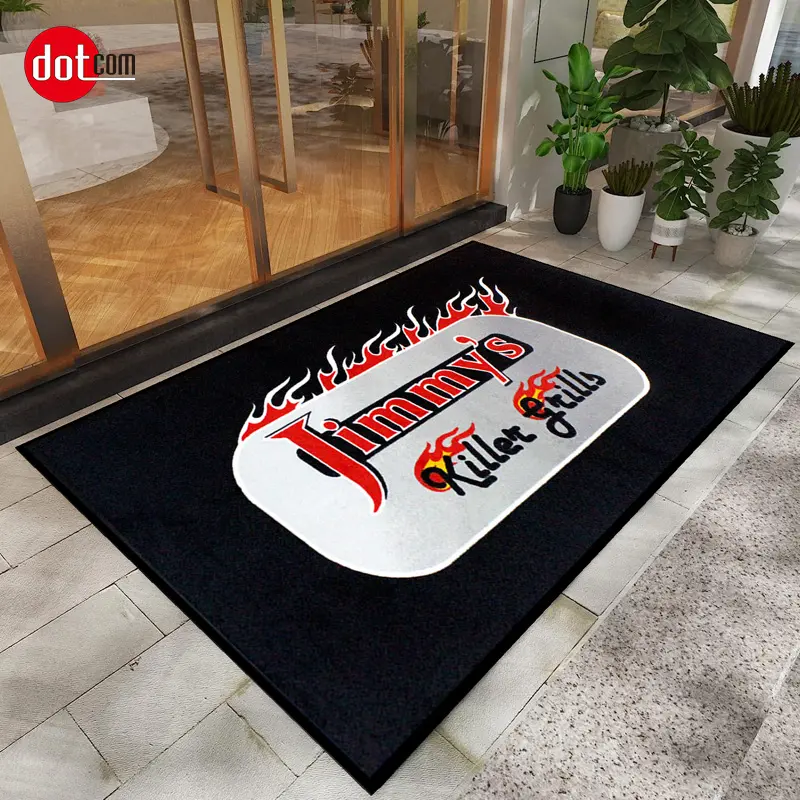 Fournisseurs de paillasson personnalisés de tapis de sol en nylon pour la publicité Tapis de logo imprimé personnalisé