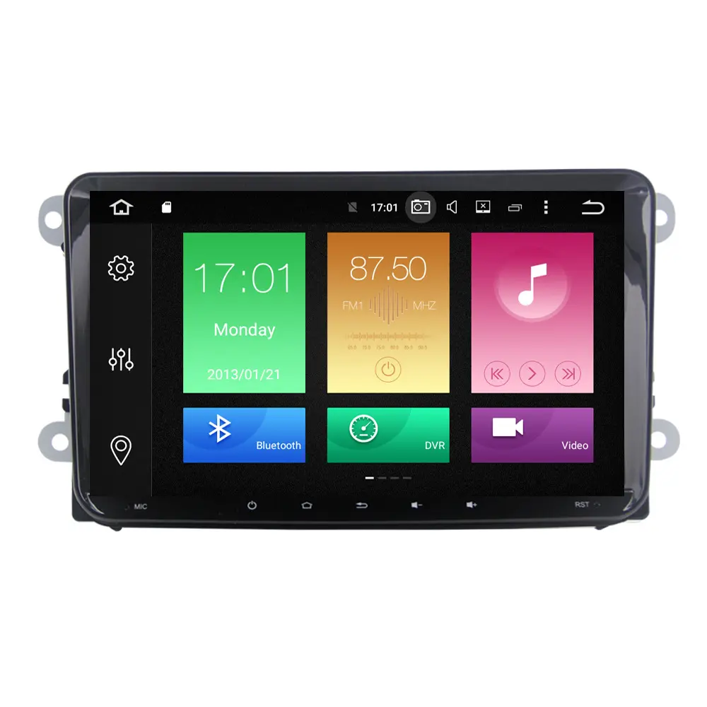 Sıcak satış 9 inç Android 2 + 32G araba radyo Stereo için tam dokunmatik ekran VW MAGOTAN SKODA SEAT POLO Golf koltuk Altea Leon