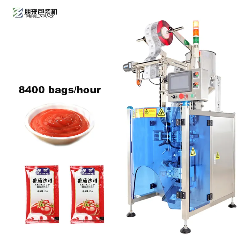 8400 sacs/heure 10ml Ketchup Machine à emballer les sachets modèle électrique Sauce soja machines d'emballage