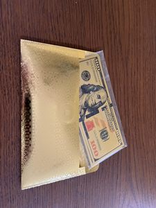 24k镀金100美元钞票信封新版钱卡礼品震撼亮相派对新奇奢华钞票