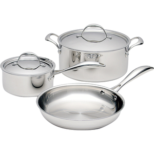 工厂制造不粘煎锅厨具烹饪3层锅不锈钢烹饪锅 - Product Image 4