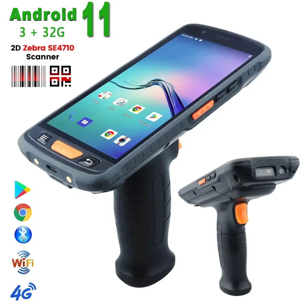 5.5 "Handheld Pda Android 11 3G Ram 32G Rom Barcodescanner 4G Lte Wifi Bluetooth Gps Camera Draagbare Gegevensverzamelaar