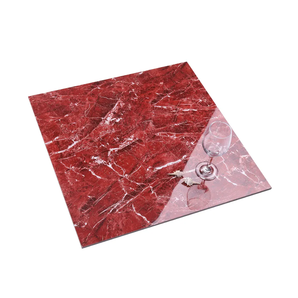 Customized Size 60x60cm 3D Building Materials Cheap Marble Ceramic Floor Red Tiles Classic Modern Hotel Glazed Tiles