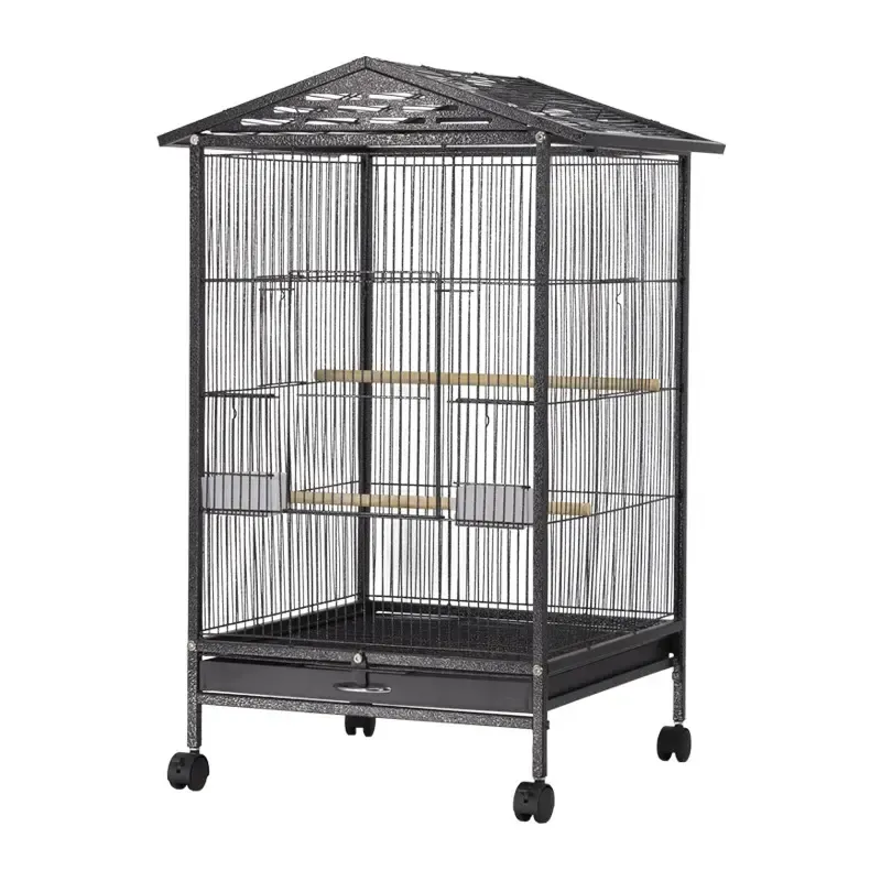 New Arrival Galvanized Square Tube Metal Bird Breeding Cage For Home And Outdoor Use