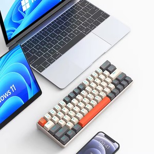 Nuevo lanzamiento portátil TKL Teclado mecánico 85% Hot Swappable Wired Gaming 61 teclas compatibles con computadora 3 teclas de color - Product Image 1