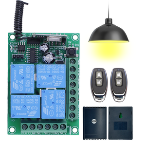 <strong>Multi</strong>-<strong>function</strong> 4-channel Wireless Controller 10A Relay DC12V433mhz Learning RF <strong>Remote</strong> <strong>Control</strong> Switch Set