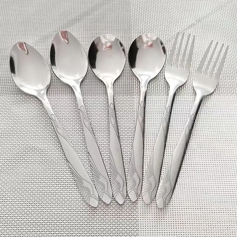Factory price reusable stainless steel knife fork and spoon set flatware sets stainless steel cutlery dinnerware sets