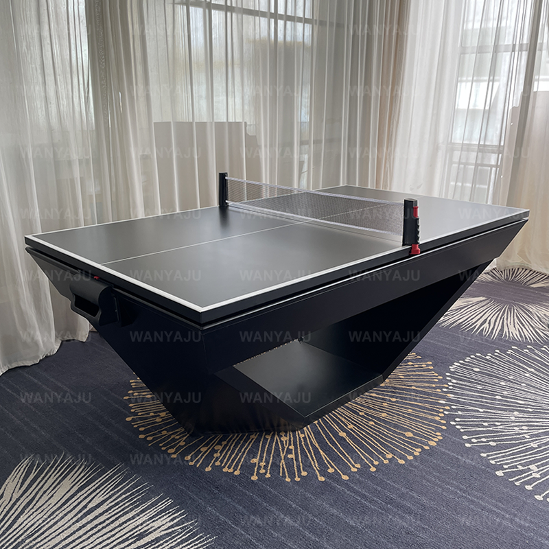 Pingpong noir et table de billard