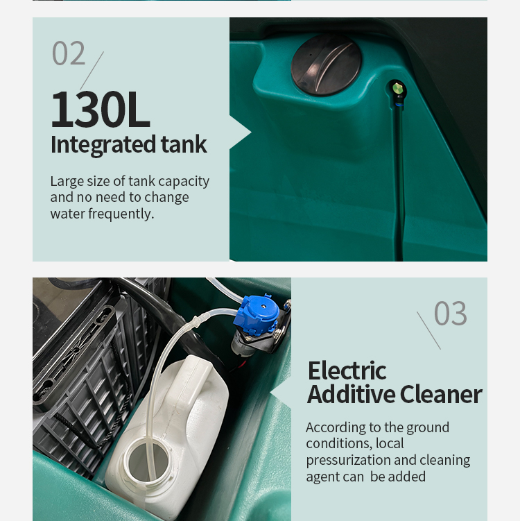110L Electric Double Disc Commercial Marble Floor Cleaning Equipment Vacuum Scrubber Machine Floor Scrubber