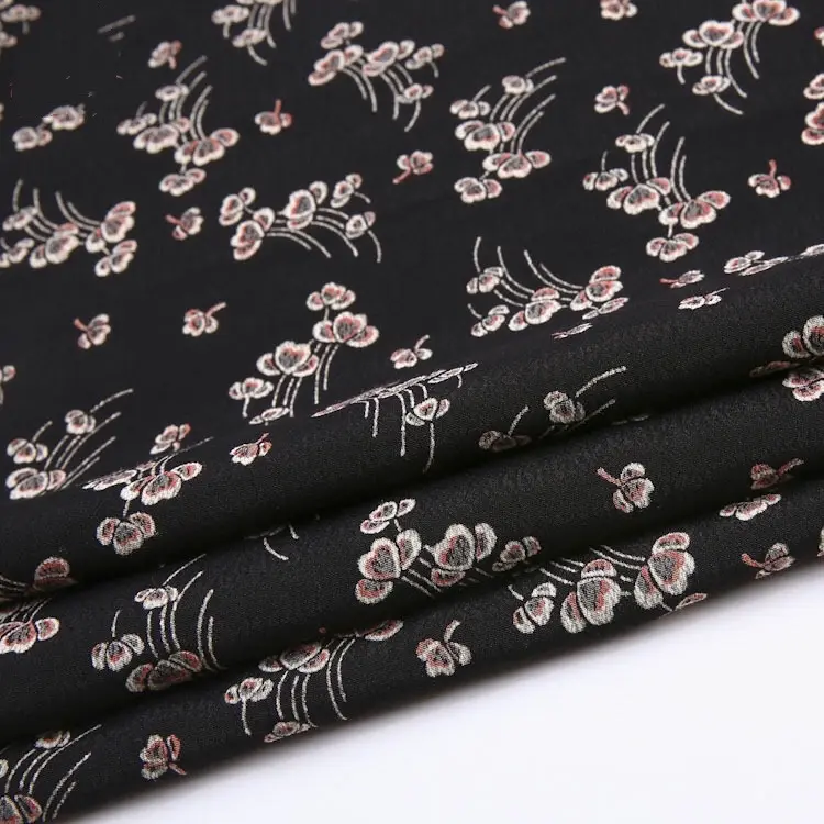 High quality Crepe rayon viscose fabric printed for women's dresses