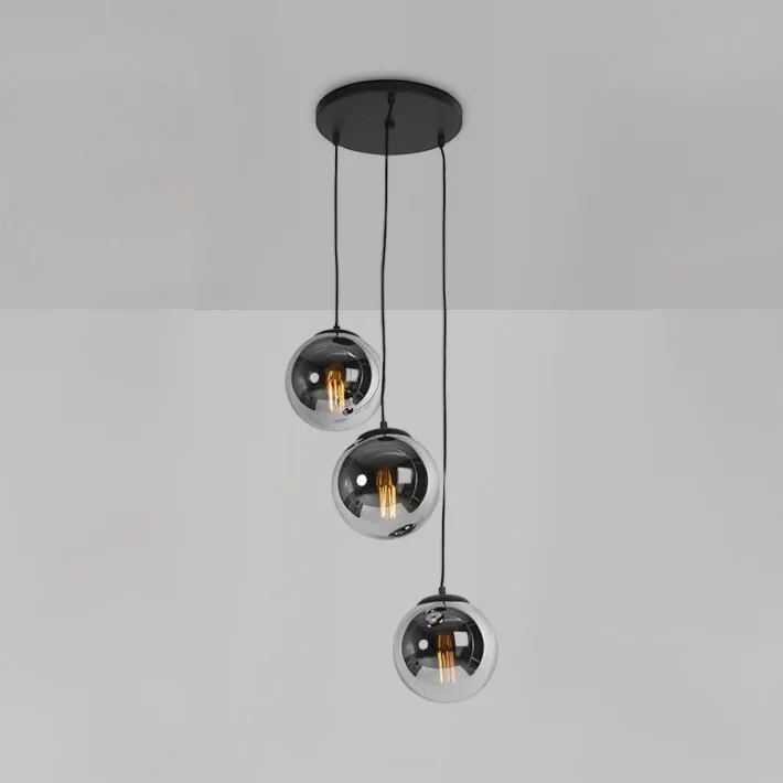 Nordic Modern 3 Chandeliers for High Ceilings Glass Ceiling Pendant Lights Lamp Lighting Glass Chandelier