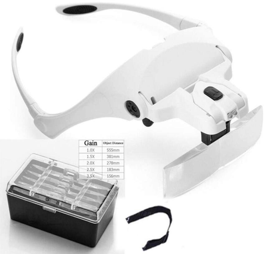 Led headband magnifier