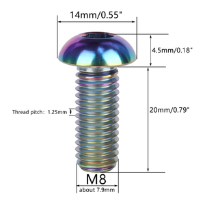 OEM Chất Lượng Cao Tùy Chỉnh M3 M4 M5 M6 M10 Titan Allen Xe Máy Bolt Nút Hình Lục Giác Đầu Ổ Cắm Titan Vít - Product Image 2