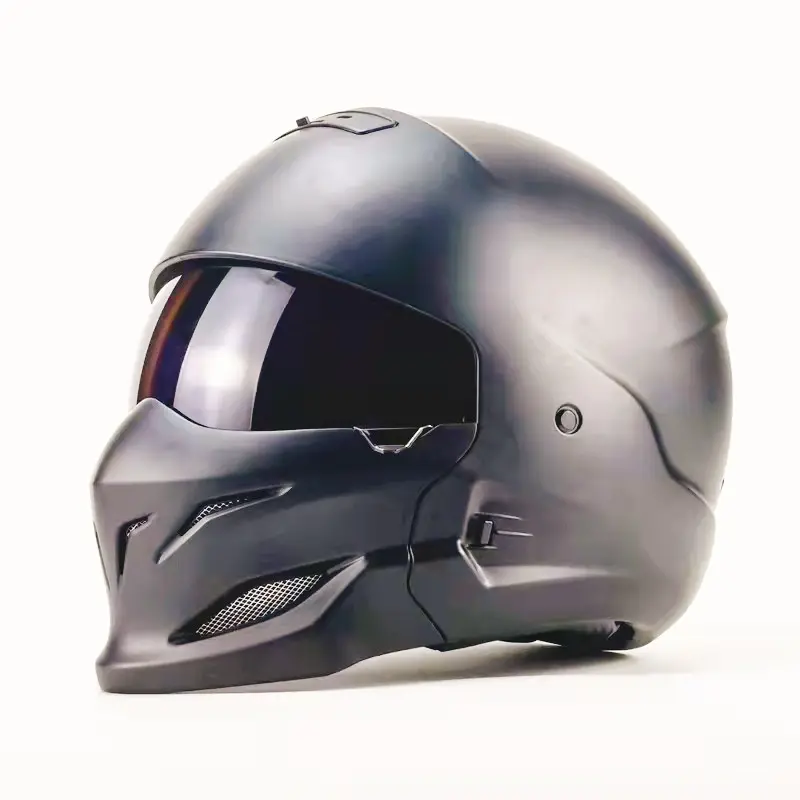 2023 yeni Model dört mevsim maskeli kask dönüştürülebilir motosiklet adam yarım kask kış Retro tam kask