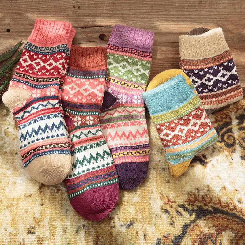 retro style colorful striped socks ladies colored trousers socks classic