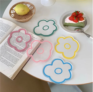 Yeni moda yaratıcı renkli akrilik bardak altlığı içme Coaster masa üstü
