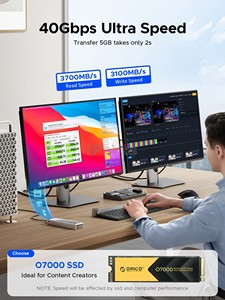 IParts Orico AAGM2-U4 USB4 40Gbps NVME M.2 SSD muhafaza soğutma fanı ile uyumlu Thunderbolt 3 / 4 Mac için - Product Image 2