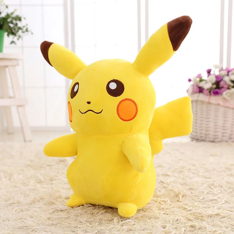 Anime Pocket Monster Pikachu 20CM muñeco de peluche de juguete figura de dibujos animados lindo regalo de bebé relleno suave almohada de algodón de peluche