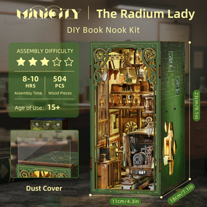Bộ đồ chơi Book Nook - Đồ chơi xếp hình gỗ 3D dành cho người lớn, Bộ mô hình cảnh thu nhỏ tự làm (The Radium Lady) - Product Image 2