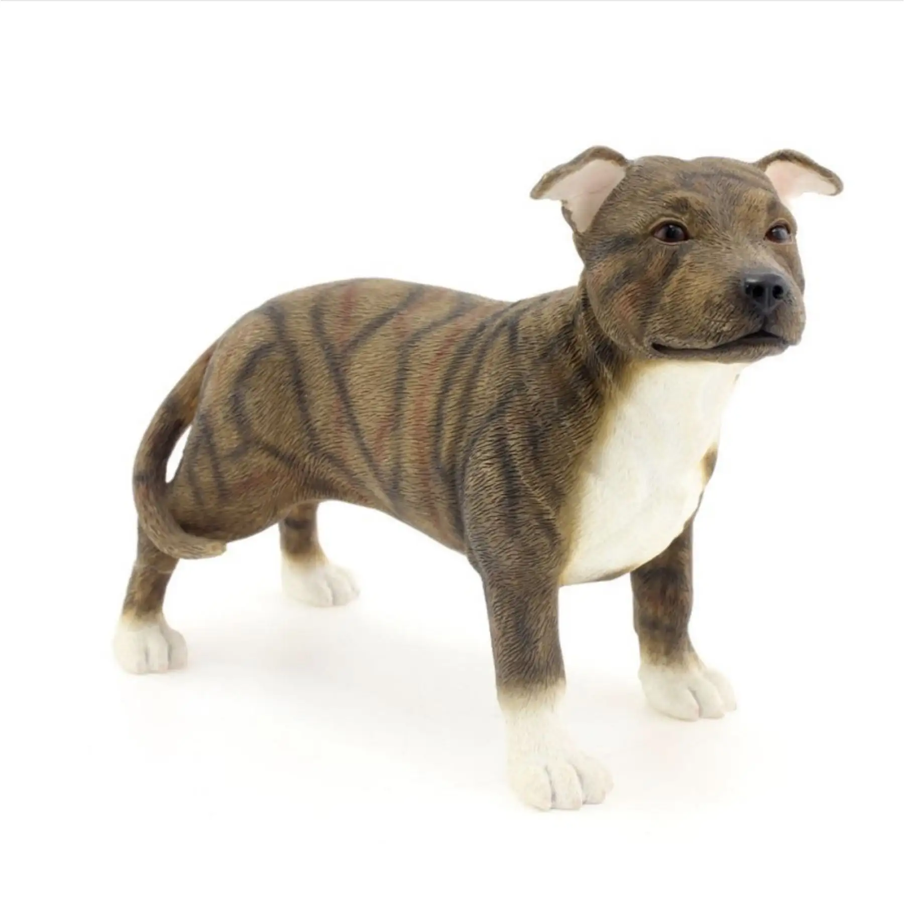 Figurina su ordinazione fatta a mano all'ingrosso del cane di PIT BULL Terrier della resina per i mestieri del regalo della decorazione domestica